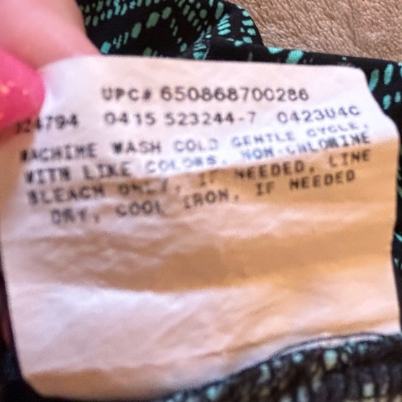 AB Studio black green pattern stretchy comfortable maxi skirt Size M - Picture 3 of 6